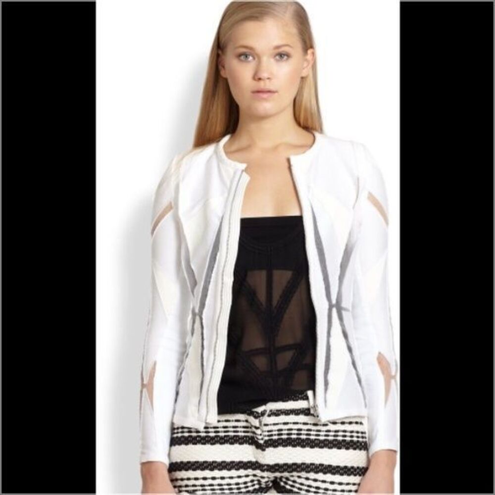 Auth IRO Allegra sheer insert knit jacket